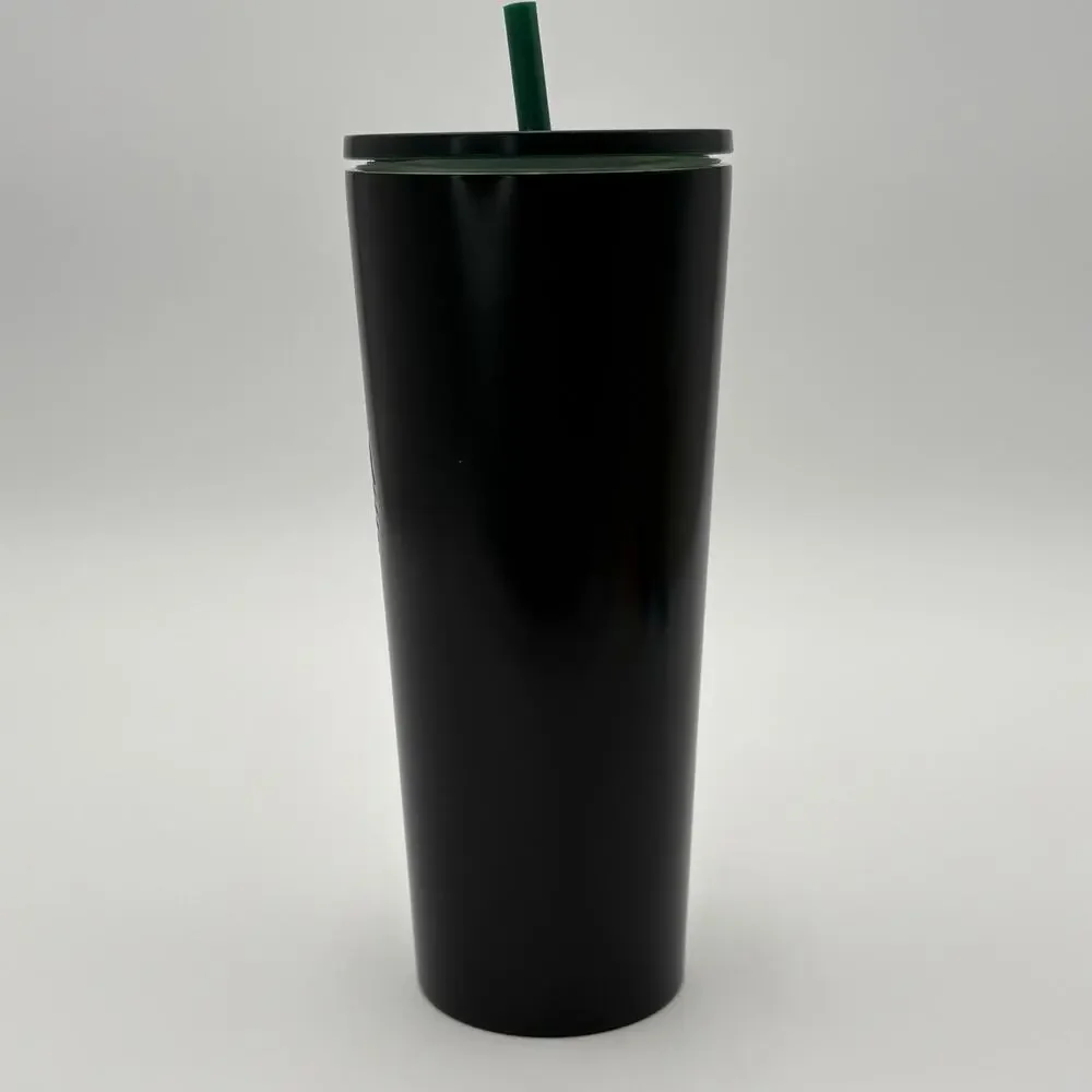 Starbucks 2020 Holiday Dark Green Black Gradient Matte Venti Tumbler 24oz